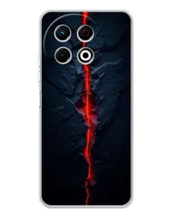 Чехол для TECNO Spark 40 Pro с картинкой «Kрасная лавовая трещина»