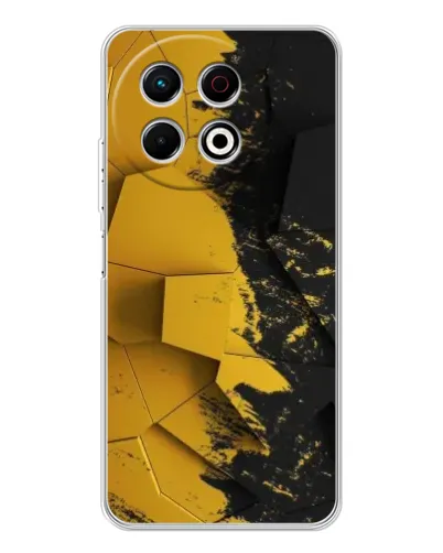 Чехол для TECNO Spark 40 Pro с картинкой «Золотые осколки геометрии» Чехол для TECNO Spark 40 Pro с картинкой «Золотые осколки геометрии»
