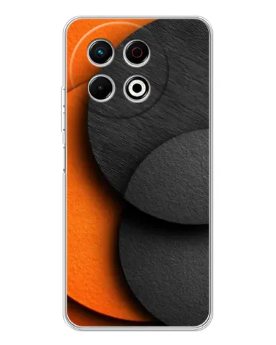 Чехол для TECNO Spark 40 Pro с картинкой «Геометрия оранжевых кругов» Чехол для TECNO Spark 40 Pro с картинкой «Геометрия оранжевых кругов»