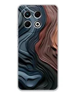 Чехол для TECNO Spark 40 Pro с картинкой «Цветные волны каньона»