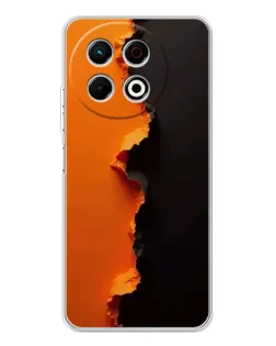 Чехол для TECNO Spark 40 Pro с картинкой «Оранжевый разлом»