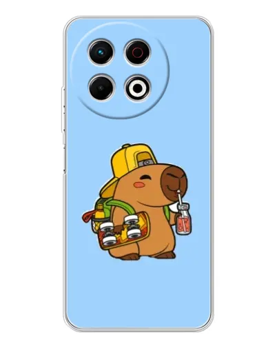 Чехол для TECNO Spark 40 Pro с картинкой «Капибара на скейте» Чехол для TECNO Spark 40 Pro с картинкой «Капибара на скейте»