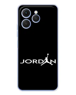 Чехол для TECNO Spark 40 с картинкой «Jordan White Logo» Чехол для TECNO Spark 40 с картинкой «Jordan White Logo»