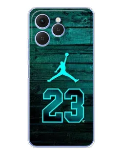 Чехол для TECNO Spark 40 с картинкой «Jordan Cyan 23» Чехол для TECNO Spark 40 с картинкой «Jordan Cyan 23»