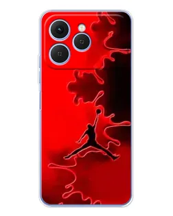 Чехол для TECNO Spark 40 с картинкой «Jordan Red Smoke» Чехол для TECNO Spark 40 с картинкой «Jordan Red Smoke»