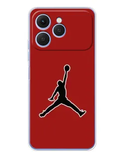 Чехол для TECNO Spark 40 с картинкой «Jordan Red Back» Чехол для TECNO Spark 40 с картинкой «Jordan Red Back»