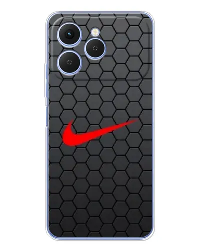 Чехол для TECNO Spark 40 с картинкой «Nike — карбоновая сетка»
