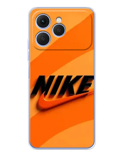 Чехол для TECNO Spark 40 с картинкой «Оранжевый драйв Nike»