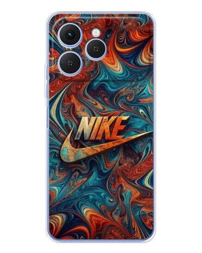 Чехол для TECNO Spark 40 с картинкой «Nike в абстракции»