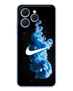 Чехол для TECNO Spark 40 с картинкой «Nike и синий дым»