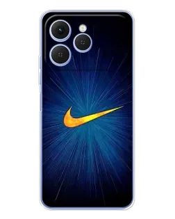 Чехол для TECNO Spark 40 с картинкой «Синий пульс Nike»