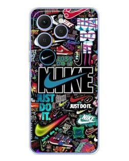 Чехол для TECNO Spark 40 с картинкой «Яркий коллаж Nike»
