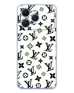 Чехол для TECNO Spark 40 с картинкой «Монохромный хаос LV» Чехол для TECNO Spark 40 с картинкой «Монохромный хаос LV»