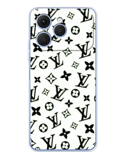 Чехол для TECNO Spark 40 с картинкой «Монохромный хаос LV»