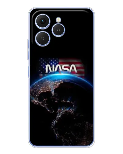 Чехол для TECNO Spark 40 с картинкой «Земля из космоса NASA»