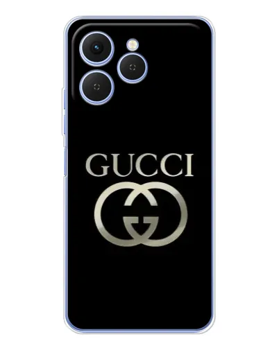 Чехол для TECNO Spark 40 с картинкой «Gucci — золото на черном» Чехол для TECNO Spark 40 с картинкой «Gucci — золото на черном»