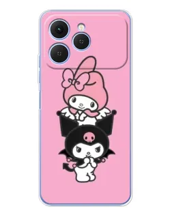 Чехол для TECNO Spark 40 с картинкой «My Melody и Kuromi» Чехол для TECNO Spark 40 с картинкой «My Melody и Kuromi»
