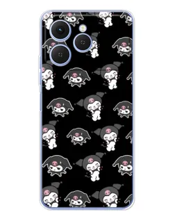 Чехол для TECNO Spark 40 с картинкой «Черный паттерн Kuromi» Чехол для TECNO Spark 40 с картинкой «Черный паттерн Kuromi»