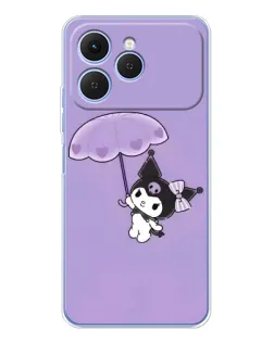 Чехол для TECNO Spark 40 с картинкой «Kuromi с зонтиком» Чехол для TECNO Spark 40 с картинкой «Kuromi с зонтиком»