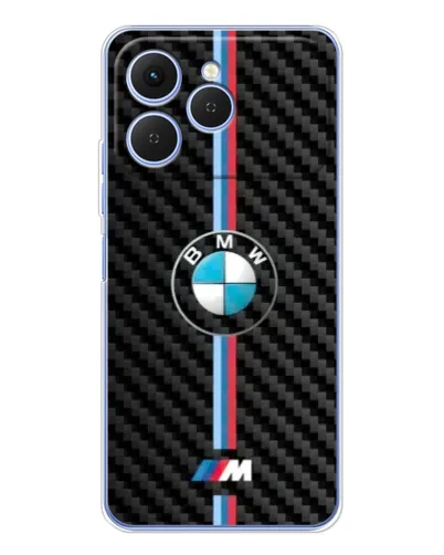 Чехол для TECNO Spark 40 с картинкой «Эмблема BMW и карбон» Чехол для TECNO Spark 40 с картинкой «Эмблема BMW и карбон»