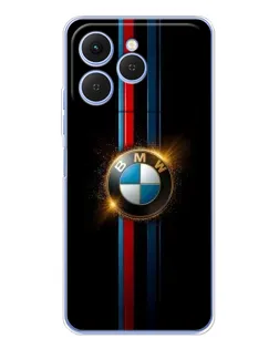 Чехол для TECNO Spark 40 с картинкой «BMW M-Power неон»