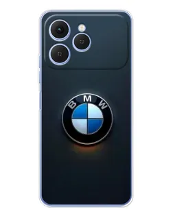 Чехол для TECNO Spark 40 с картинкой «Логотип BMW — минимализм»