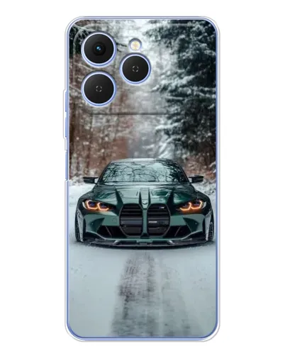 Чехол для TECNO Spark 40 с картинкой «BMW в зимнем лесу» Чехол для TECNO Spark 40 с картинкой «BMW в зимнем лесу»