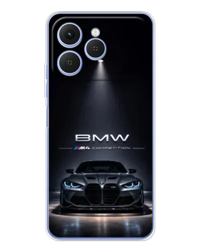 Чехол для TECNO Spark 40 с картинкой «BMW сквозь ночной город» Чехол для TECNO Spark 40 с картинкой «BMW сквозь ночной город»