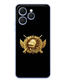 Чехол для TECNO Spark 40 с картинкой «PUBG — оранжевый градиент»