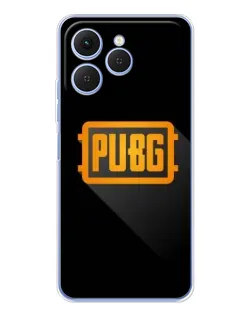 Чехол для TECNO Spark 40 с картинкой «PUBG — рамка лого»