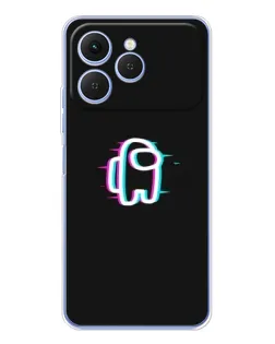Чехол для TECNO Spark 40 с картинкой «Among Us неон» Чехол для TECNO Spark 40 с картинкой «Among Us неон»