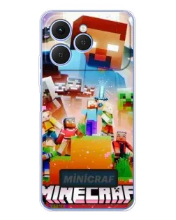 Чехол для TECNO Spark 40 с картинкой «Minecraft герои игры» Чехол для TECNO Spark 40 с картинкой «Minecraft герои игры»