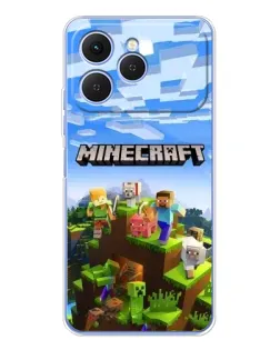 Чехол для TECNO Spark 40 с картинкой «Minecraft классический мир» Чехол для TECNO Spark 40 с картинкой «Minecraft классический мир»