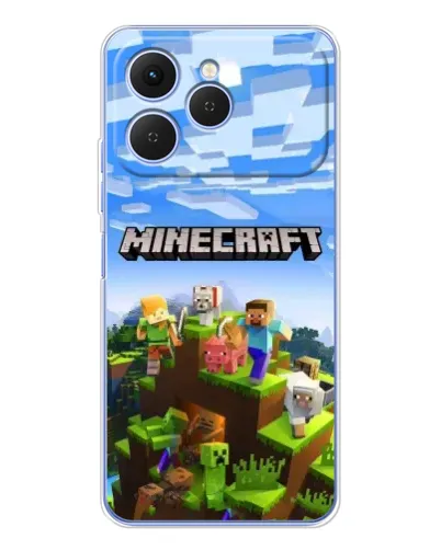 Чехол для TECNO Spark 40 с картинкой «Minecraft классический мир» Чехол для TECNO Spark 40 с картинкой «Minecraft классический мир»