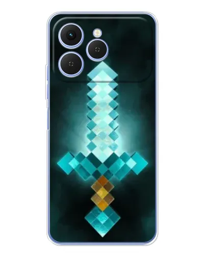 Чехол для TECNO Spark 40 с картинкой «Алмазный меч неон» Чехол для TECNO Spark 40 с картинкой «Алмазный меч неон»