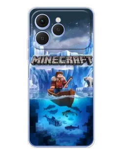 Чехол для TECNO Spark 40 с картинкой «Minecraft ледяной мир» Чехол для TECNO Spark 40 с картинкой «Minecraft ледяной мир»