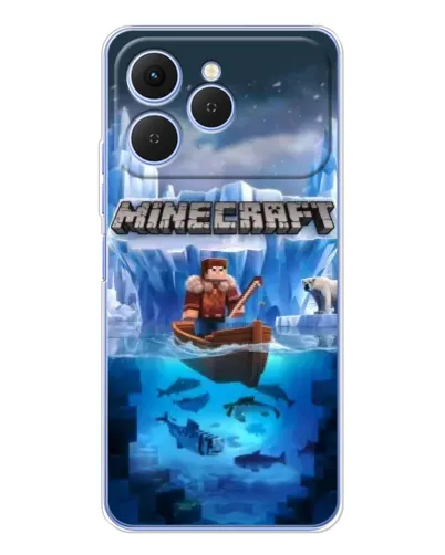 Чехол для TECNO Spark 40 с картинкой «Minecraft ледяной мир» Чехол для TECNO Spark 40 с картинкой «Minecraft ледяной мир»