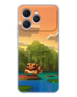 Чехол для TECNO Spark 40 с картинкой «Майнкрафт закат солнца» Чехол для TECNO Spark 40 с картинкой «Майнкрафт закат солнца»