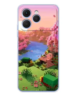 Чехол для TECNO Spark 40 с картинкой «Розовое дерево Minecraft» Чехол для TECNO Spark 40 с картинкой «Розовое дерево Minecraft»