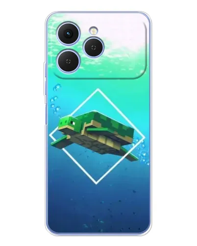 Чехол для TECNO Spark 40 с картинкой «Черепаха Minecraft» Чехол для TECNO Spark 40 с картинкой «Черепаха Minecraft»