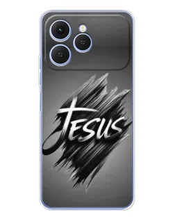 Чохол для TECNO Spark 40 з картинкою «Напис Jesus Graffiti»