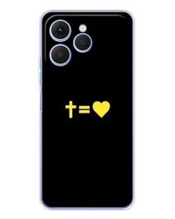 Чохол для TECNO Spark 40 з картинкою «Серце та Хрест»