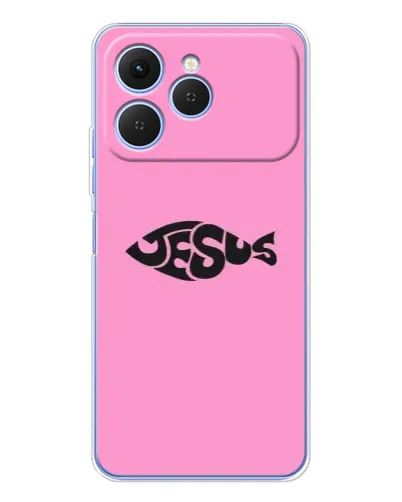 Чохол для TECNO Spark 40 з картинкою «Рожевий символ Jesus» Чохол для TECNO Spark 40 з картинкою «Рожевий символ Jesus»
