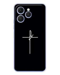 Чехол для TECNO Spark 40 с картинкой «Тонкий крест»