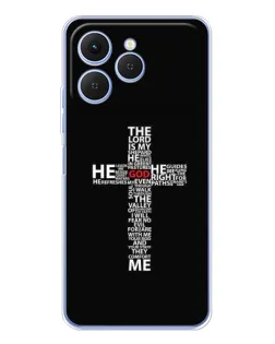 Чехол для TECNO Spark 40 с картинкой «Текстовый крест»