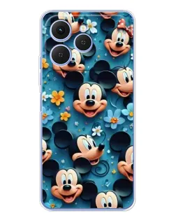 Чехол для TECNO Spark 40 с картинкой «Паттерн Микки и Минни»