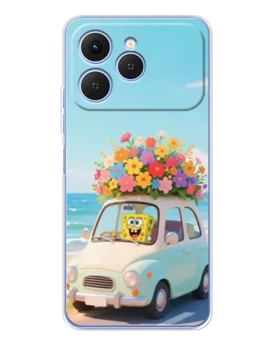Чехол для TECNO Spark 40 с картинкой «Автомобильное путешествие»