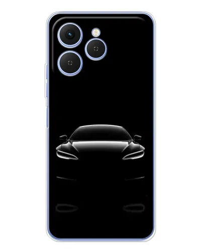 Чехол для TECNO Spark 40 с картинкой «Силуэт Tesla Night» Чехол для TECNO Spark 40 с картинкой «Силуэт Tesla Night»