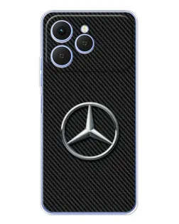 Чехол для TECNO Spark 40 с картинкой «Карбоновый Mercedes стиль» Чехол для TECNO Spark 40 с картинкой «Карбоновый Mercedes стиль»