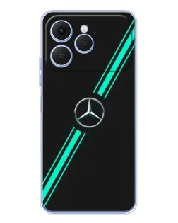 Чехол для TECNO Spark 40 с картинкой «Спортивные линии Mercedes» Чехол для TECNO Spark 40 с картинкой «Спортивные линии Mercedes»